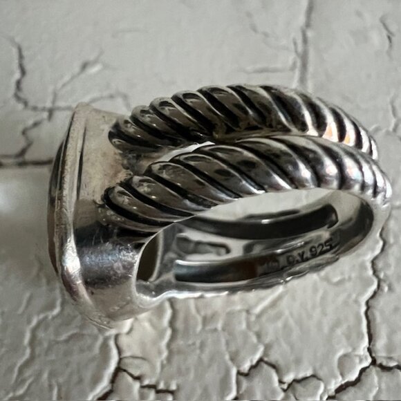 Albion® Ring Sterling Silver with Prasiolite and Diamonds, 11mm - Picture 5 of 7